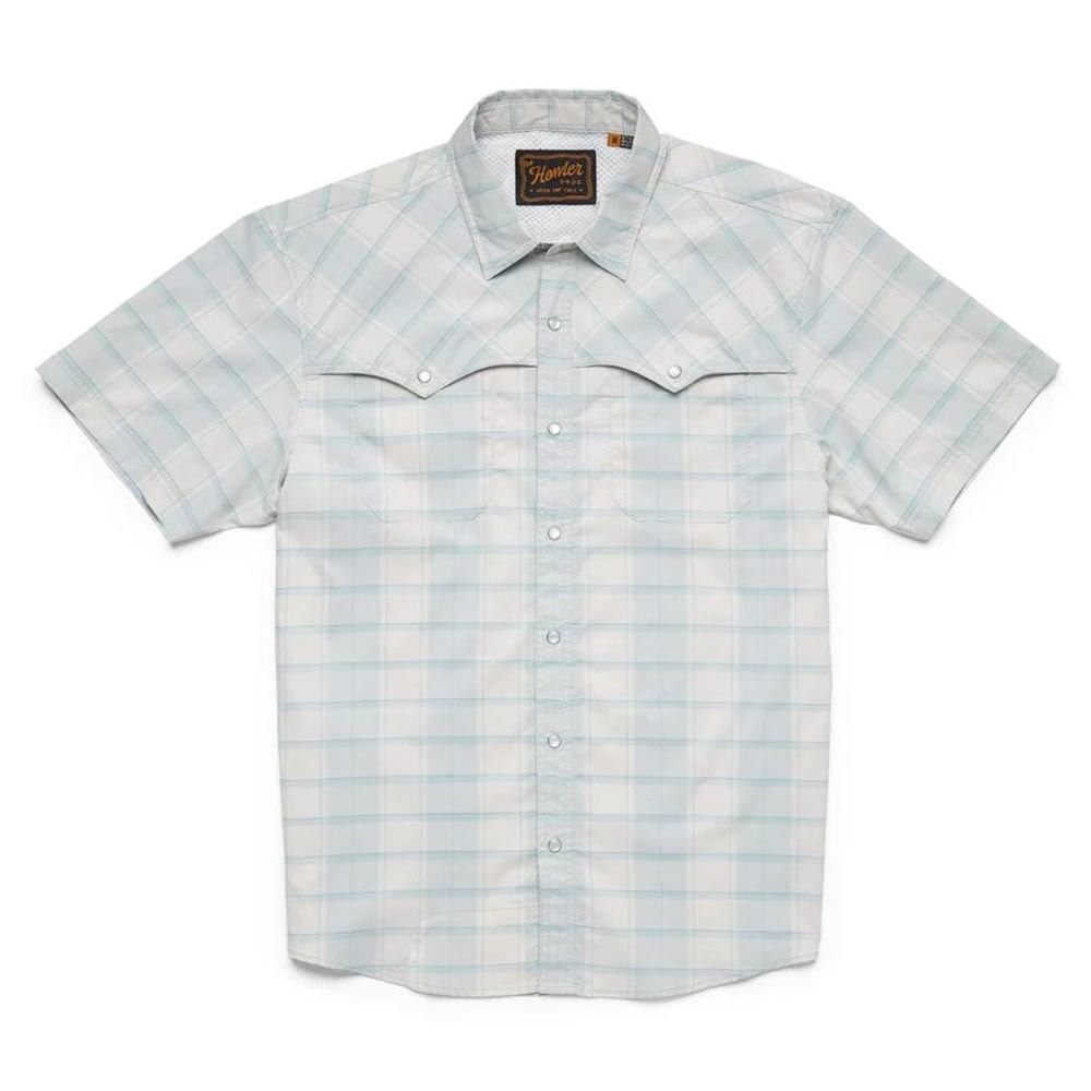 Howler Brothers Open Country Tech Shirt Men's in Braden Plaid Chalk